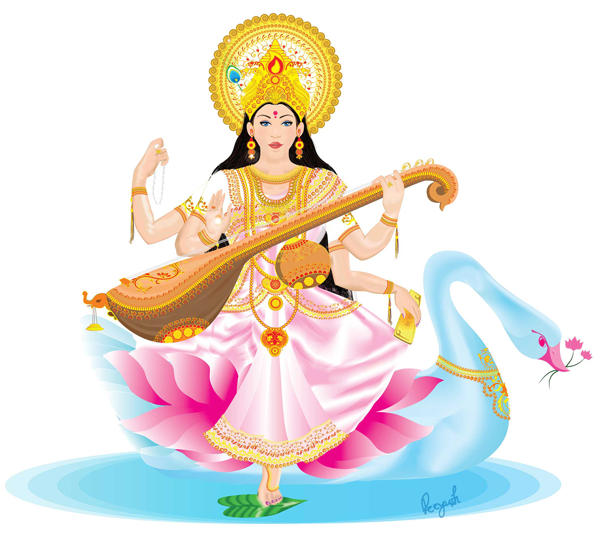 indian Indian Goddess Illustraion peeyush iit roorkee indian mythology