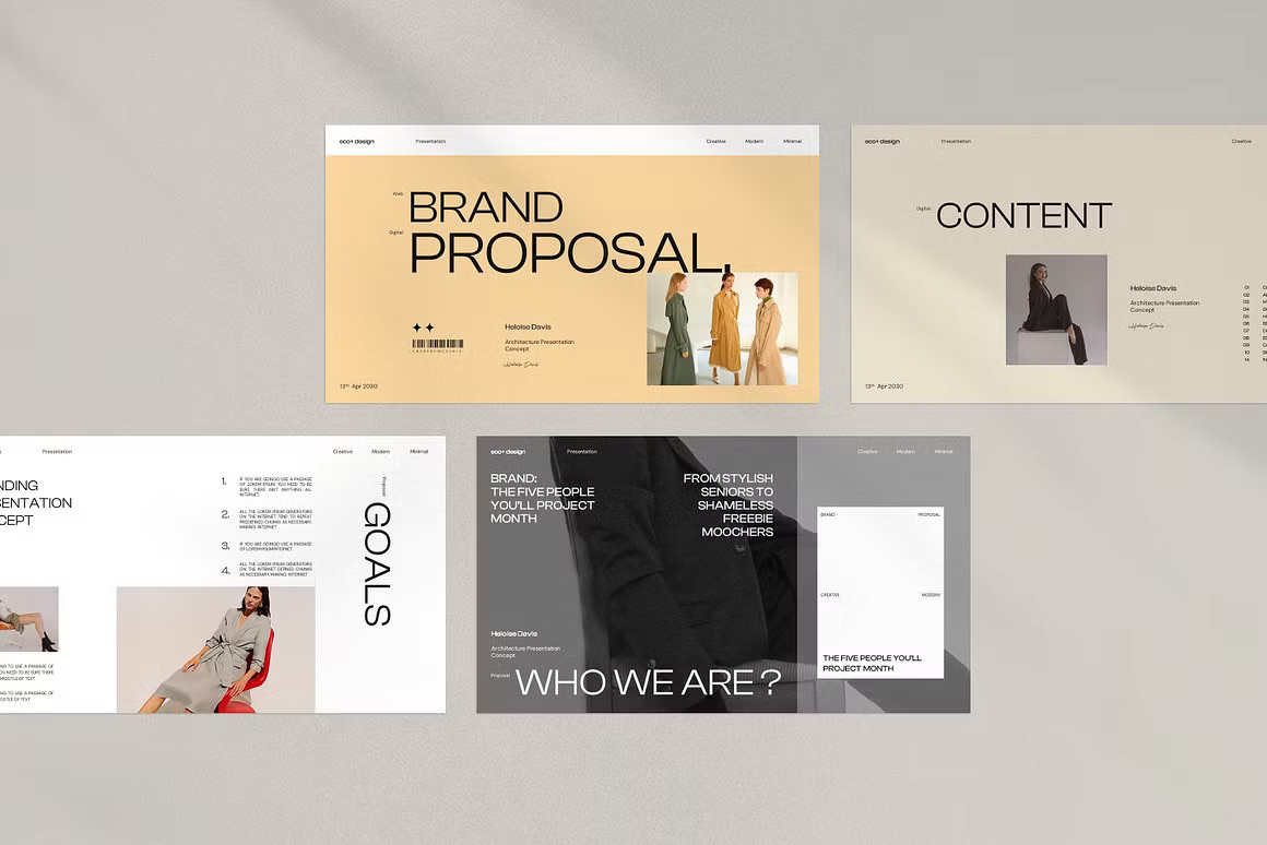 brand proposal presentation template proposal presentation Brand Design branding proposal creative minimal Powerpoint guideline manual