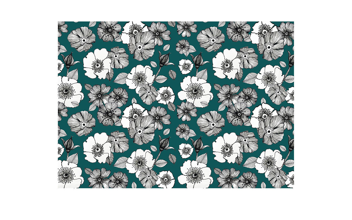 plants pattern pattern design  textile design  Drawing 