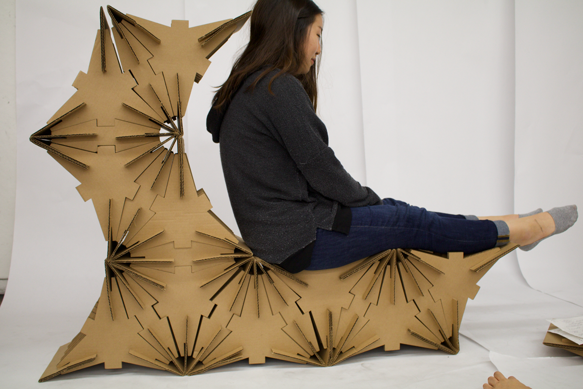 Spatial Dynamics ken horii cardboard chair modular furniture 3D