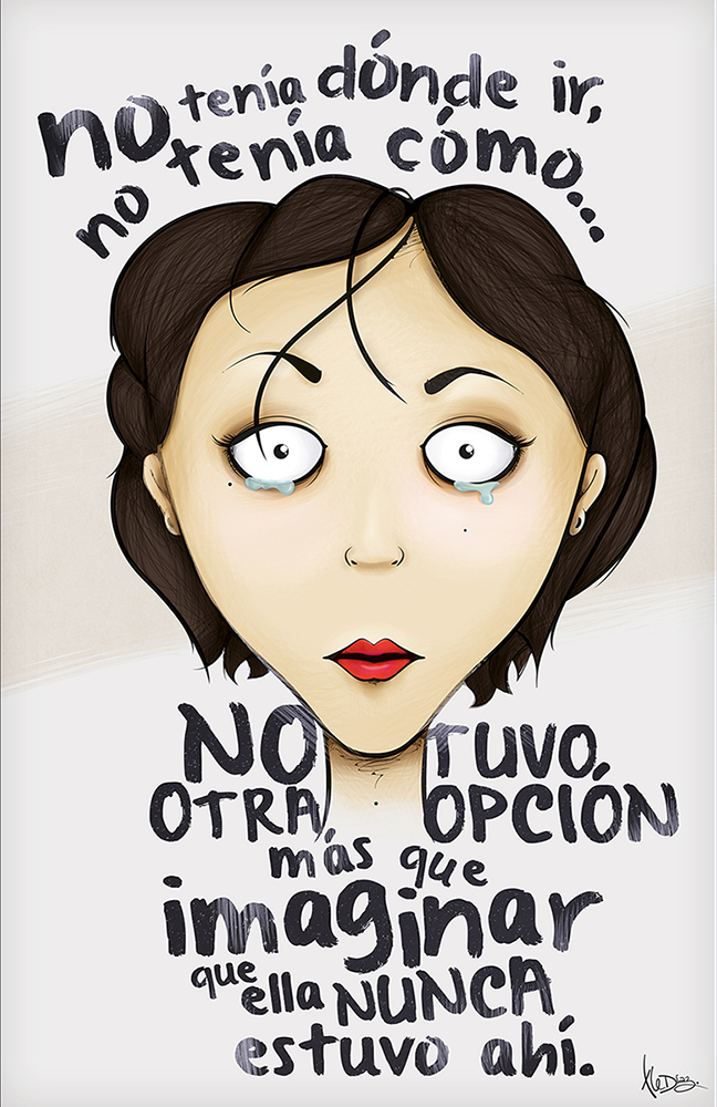 xlediaz Microcuento short story literatura female girl draw Guatemala poster font