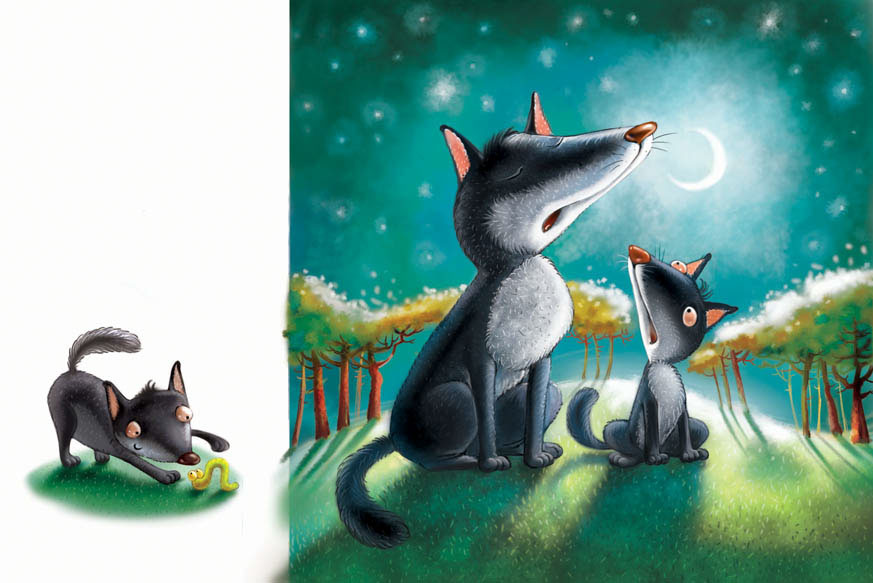 дерево животное волк  нести лиса ребенку книгу ребенок счастливый книга squirrel