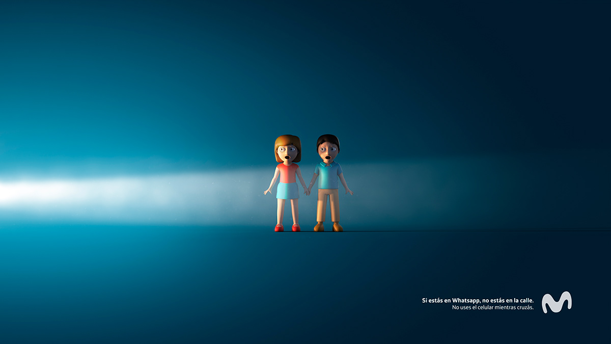 movistar creatividad publicidad 3D ad art brand design diseño print