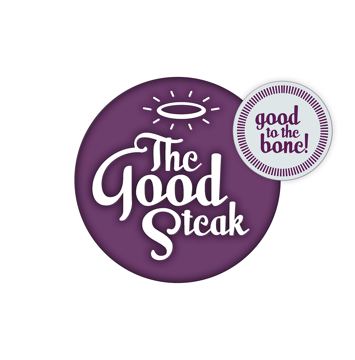 restaurant steak design blue editorial menu Steakhouse purple logo Good bar Food  copy Claim cow