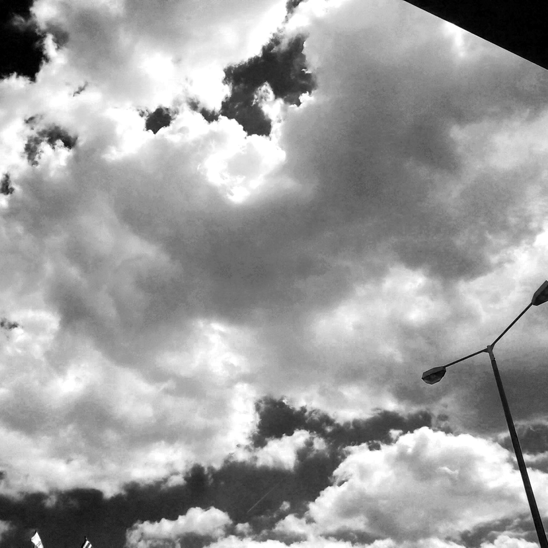 clouds cityscape SKY b/w