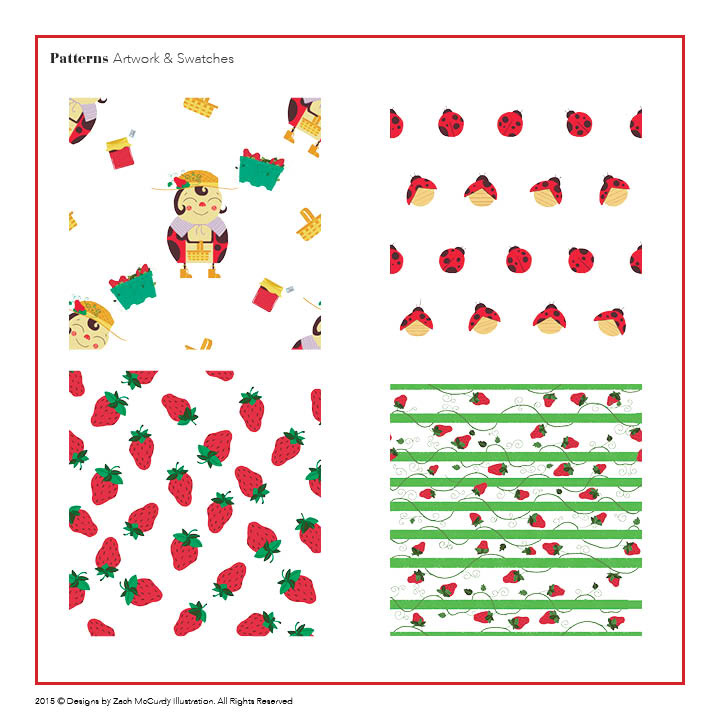 design strawberry patch ladybug basket children baby pattern SCAD mccurdy Zach jam
