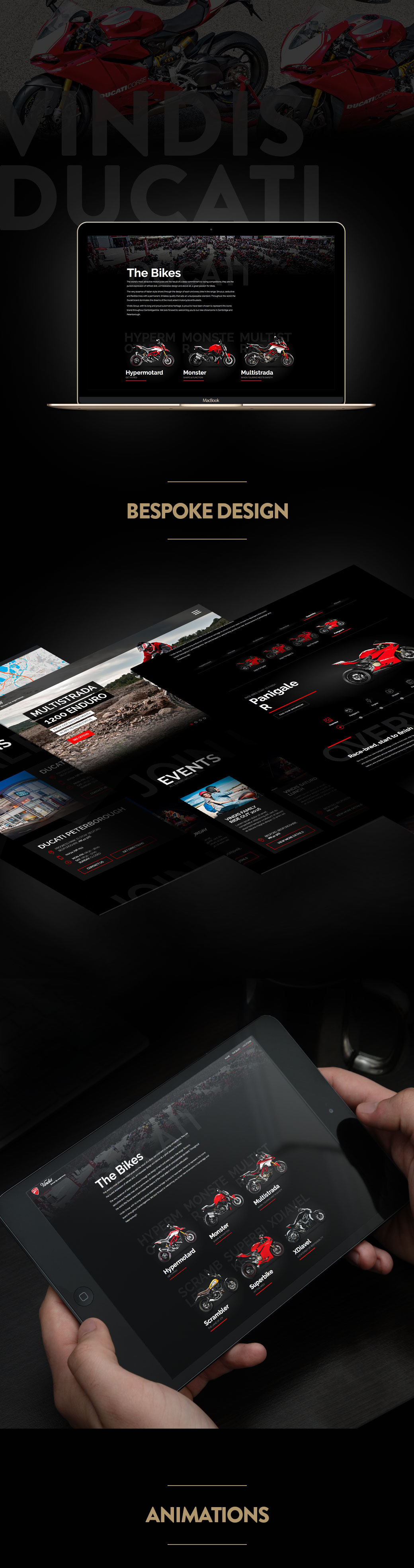 Webdesign UI bikes Ducati digital Website