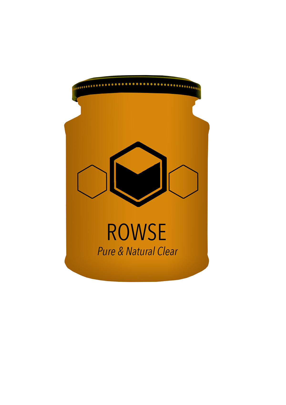 honey Rowse Label honeycomb hexagon bees Nature natural shapes logo