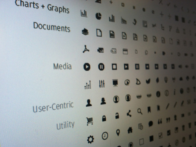 Icon iconography base 16 css sprite svg font webfont open type font