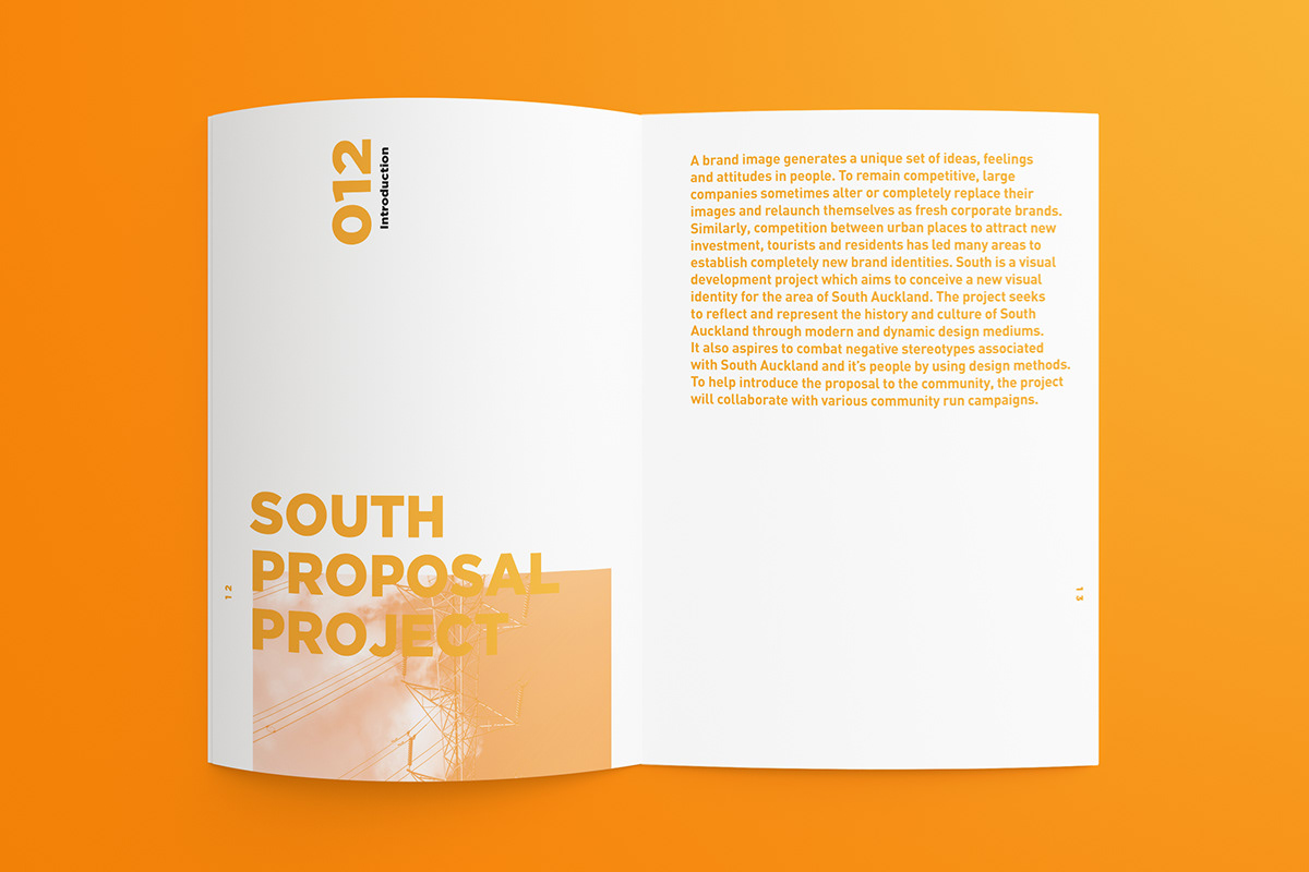 nonprofit art graphic design orange book publication logo Typeface grid Work  newzealand modern pages