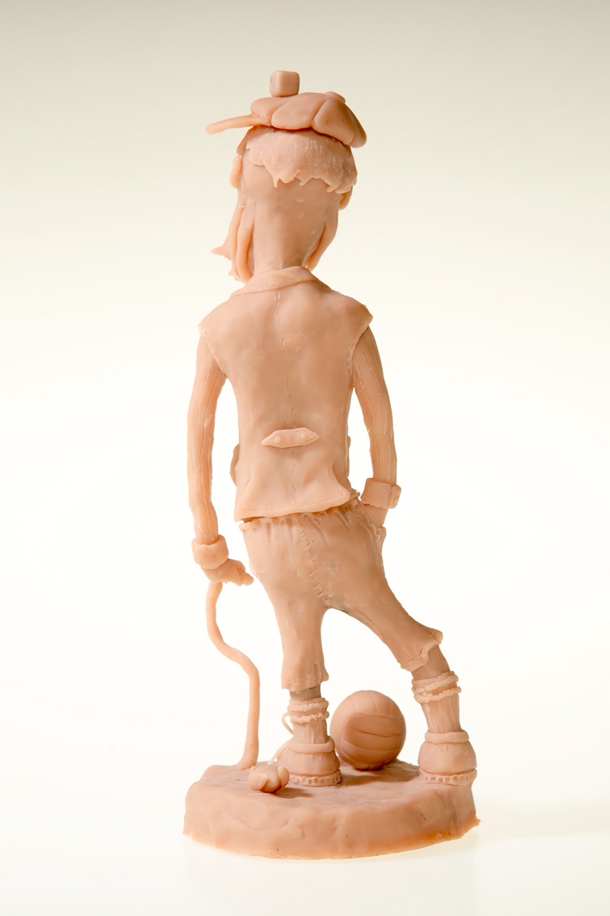 sculpey sculpture football player Character weird sparrow bird