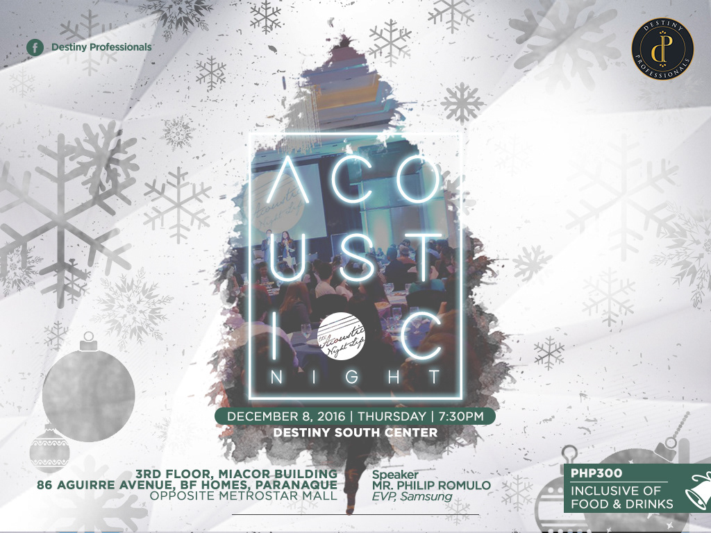 church acoustic Christmas social media poster