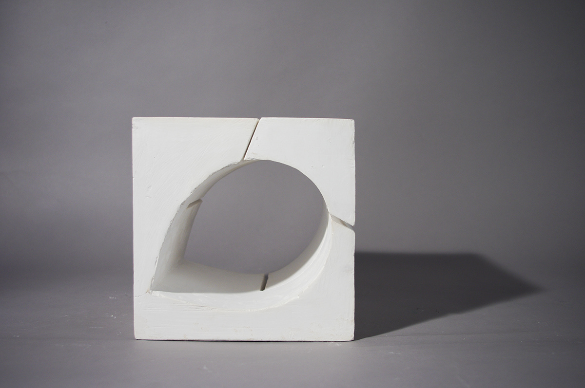 plaster sculpture spatial Positive negative