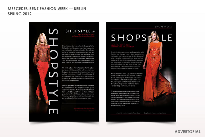 fashion week print Web Mobile app berlin