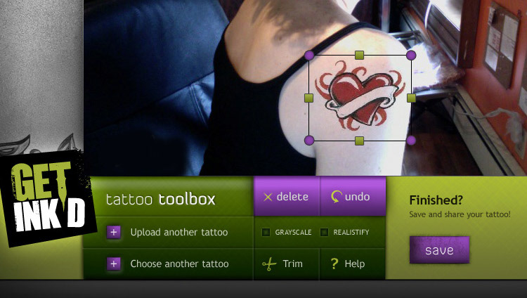 tattoos social network socialengine Flash Interface Flash Application get inkd
