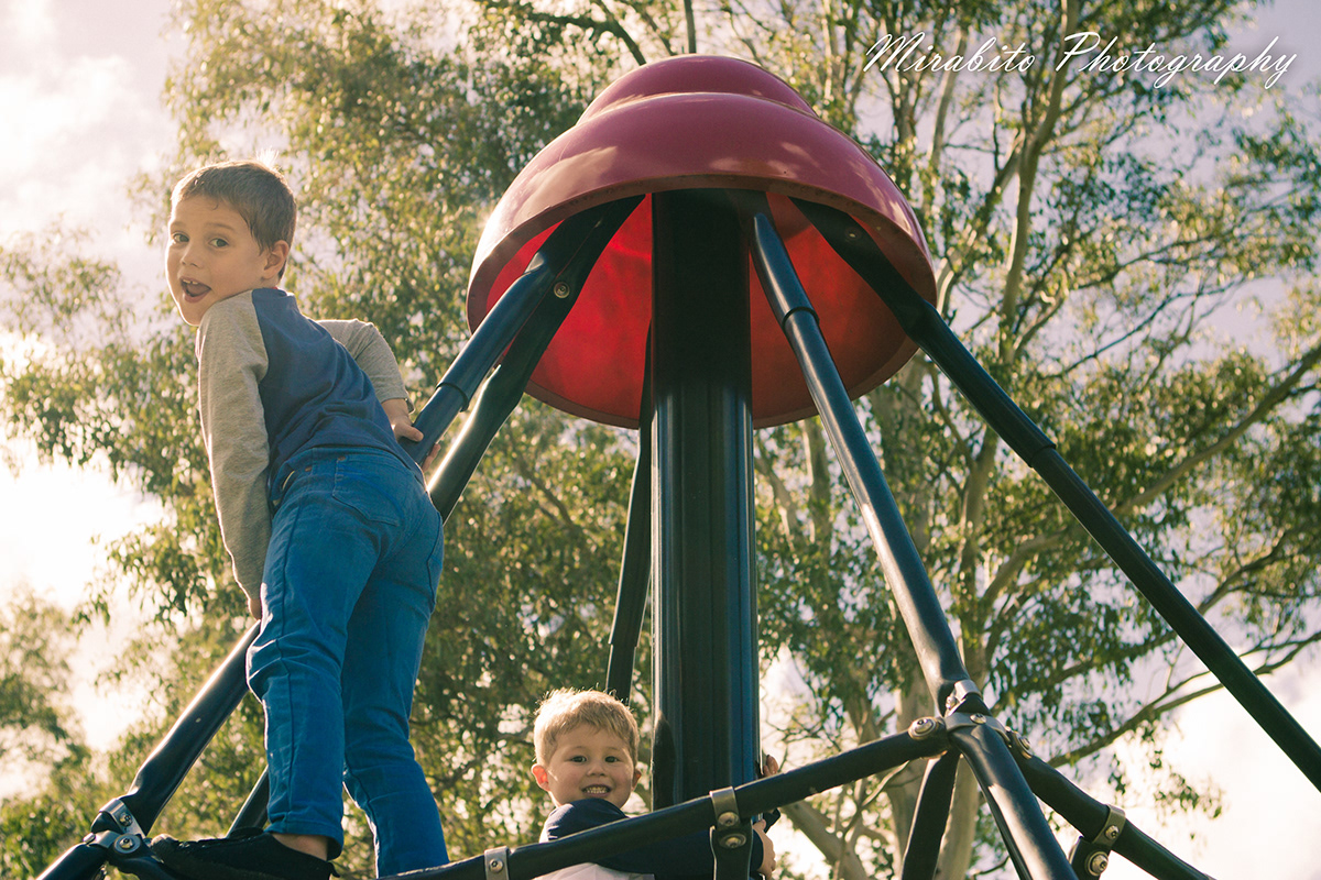 Mt Warren Park oval children family Playground