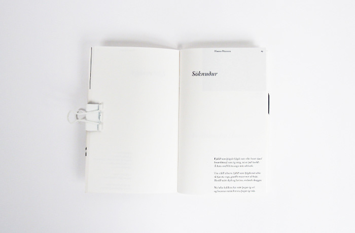 book design poetry book Layout minimal simplistic Sigríður Hulda sigridurhulda book norðanvindur LHÍ iceland Reykjavik