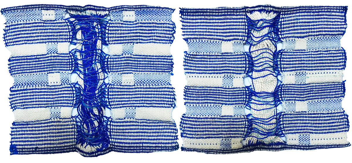 double weave pattern Ocean Boats weaving