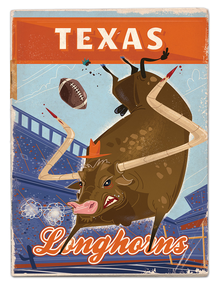 texas longhorns bull football sports college