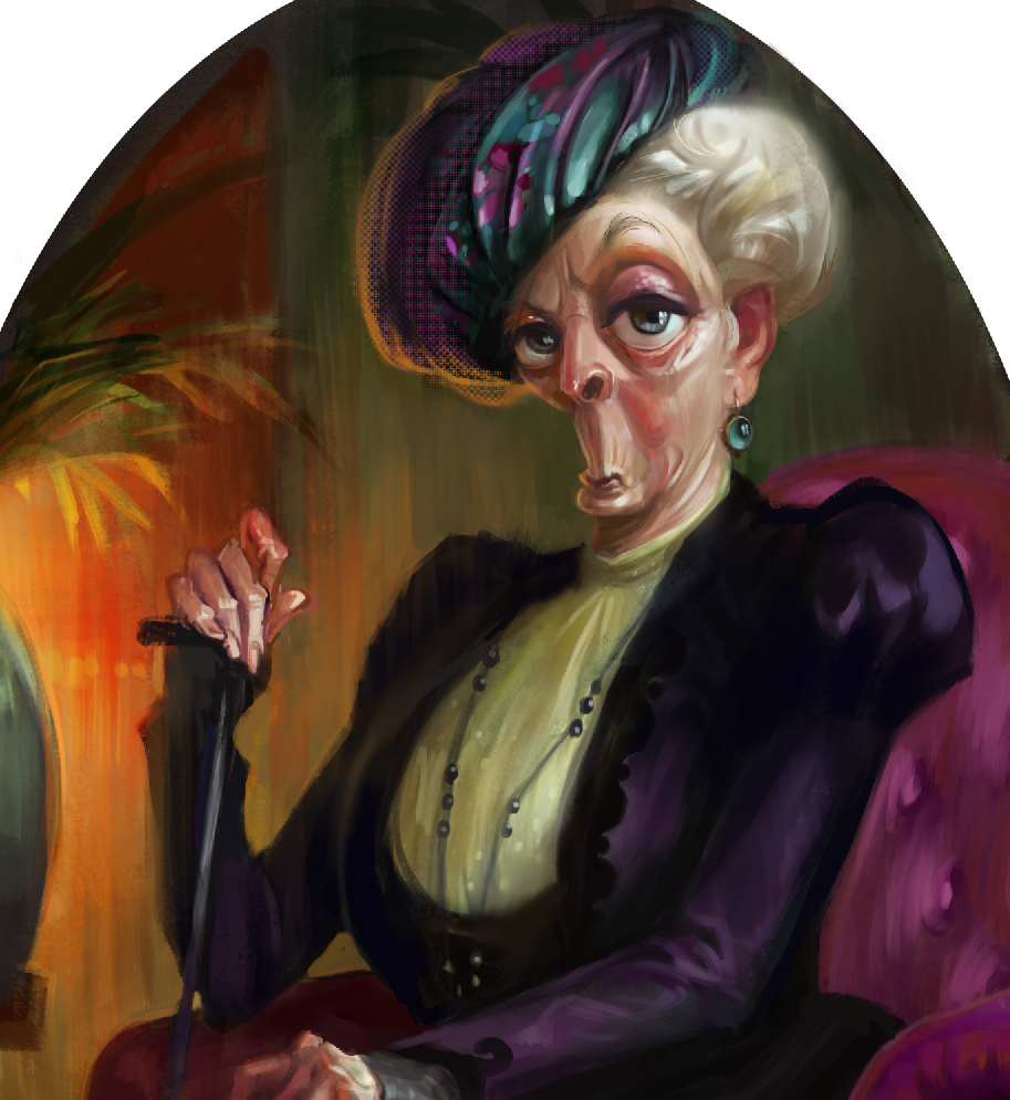 The Dowager Countess Character design old lady art draw portrait traditional digital dawnton abbey Maggie Smith 