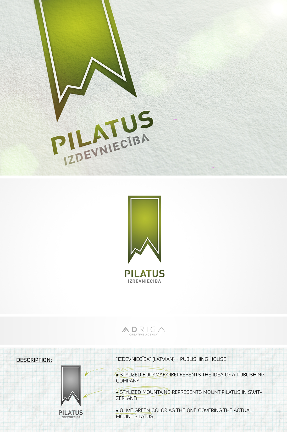 Logo Design publishing   publishing house books mountain Pilatus