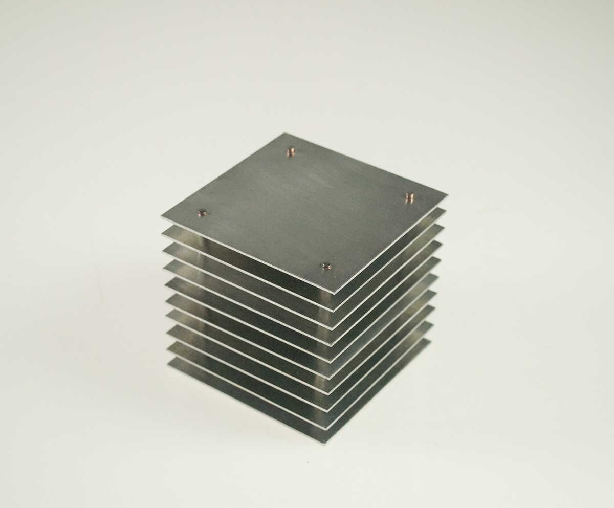 metal aluminum industrialdesign cube linear lines 3D rod