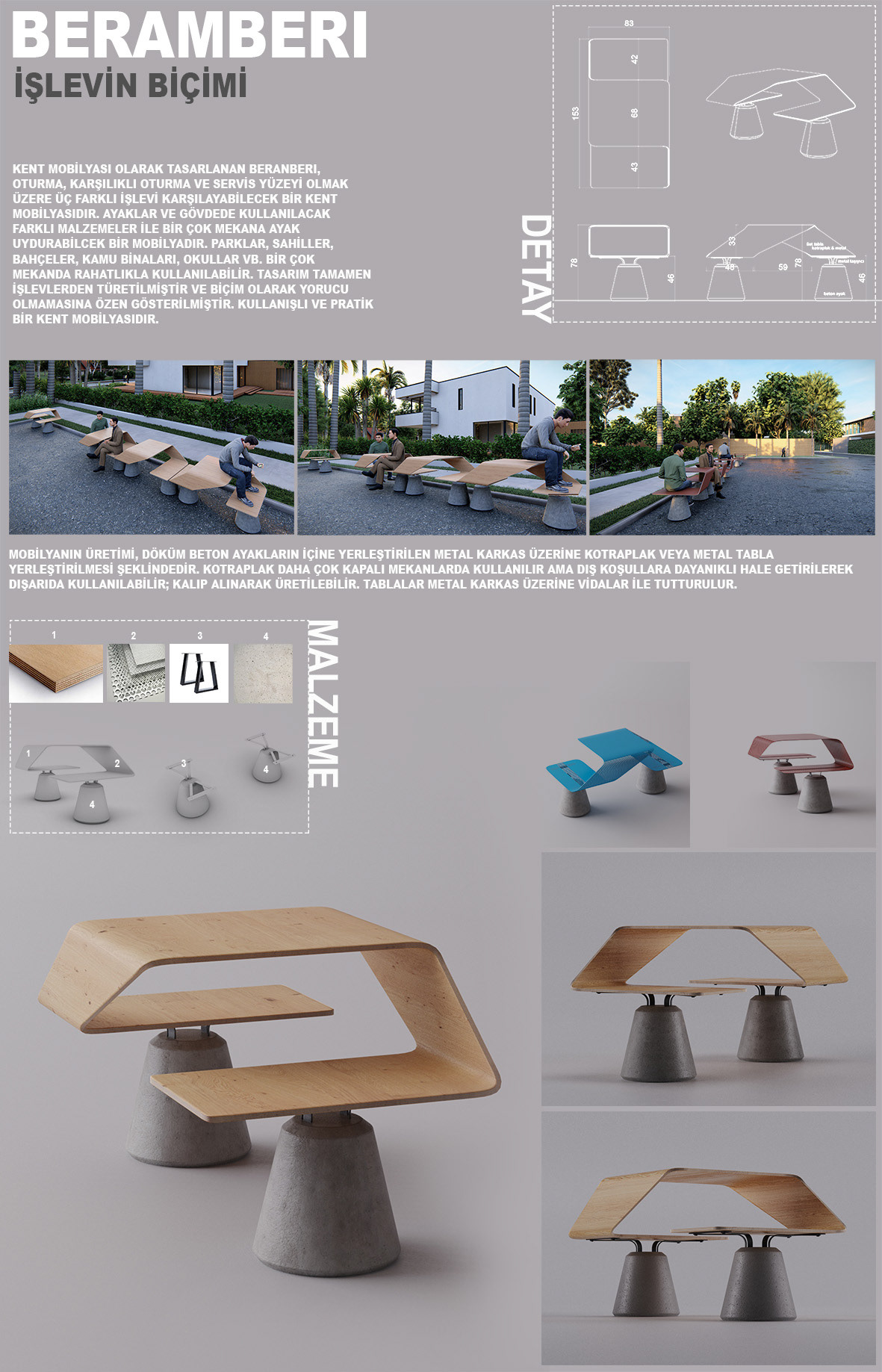 BERAMBERİ design furniture Unal ÇELİK Urban Work 