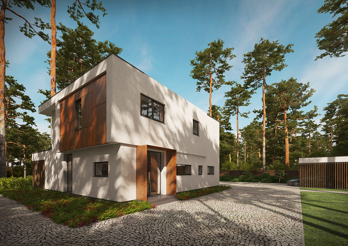 Jurmala Latvia modernhouse Render visualization