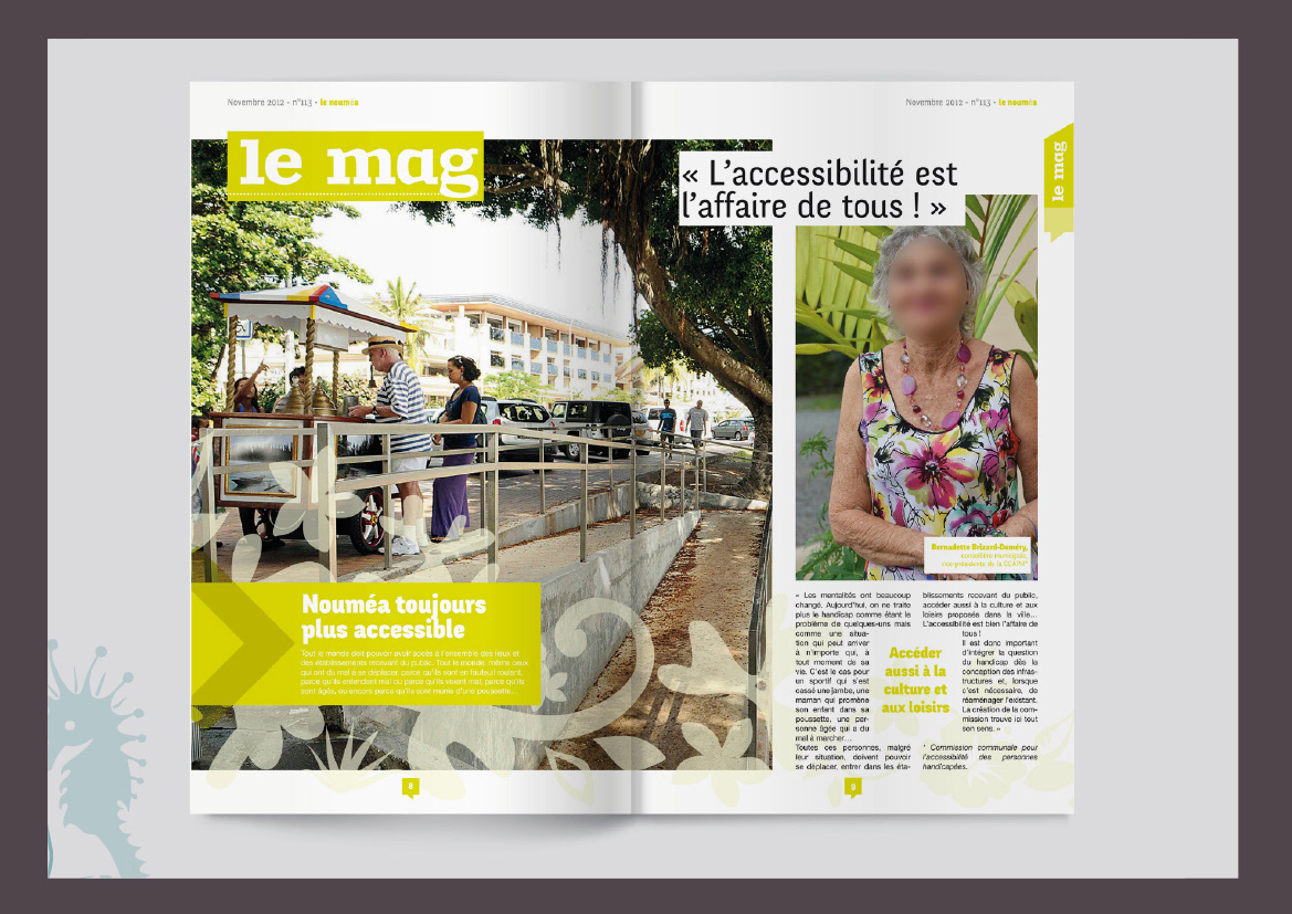 editorial magazine brochure Nouméa edition maquette