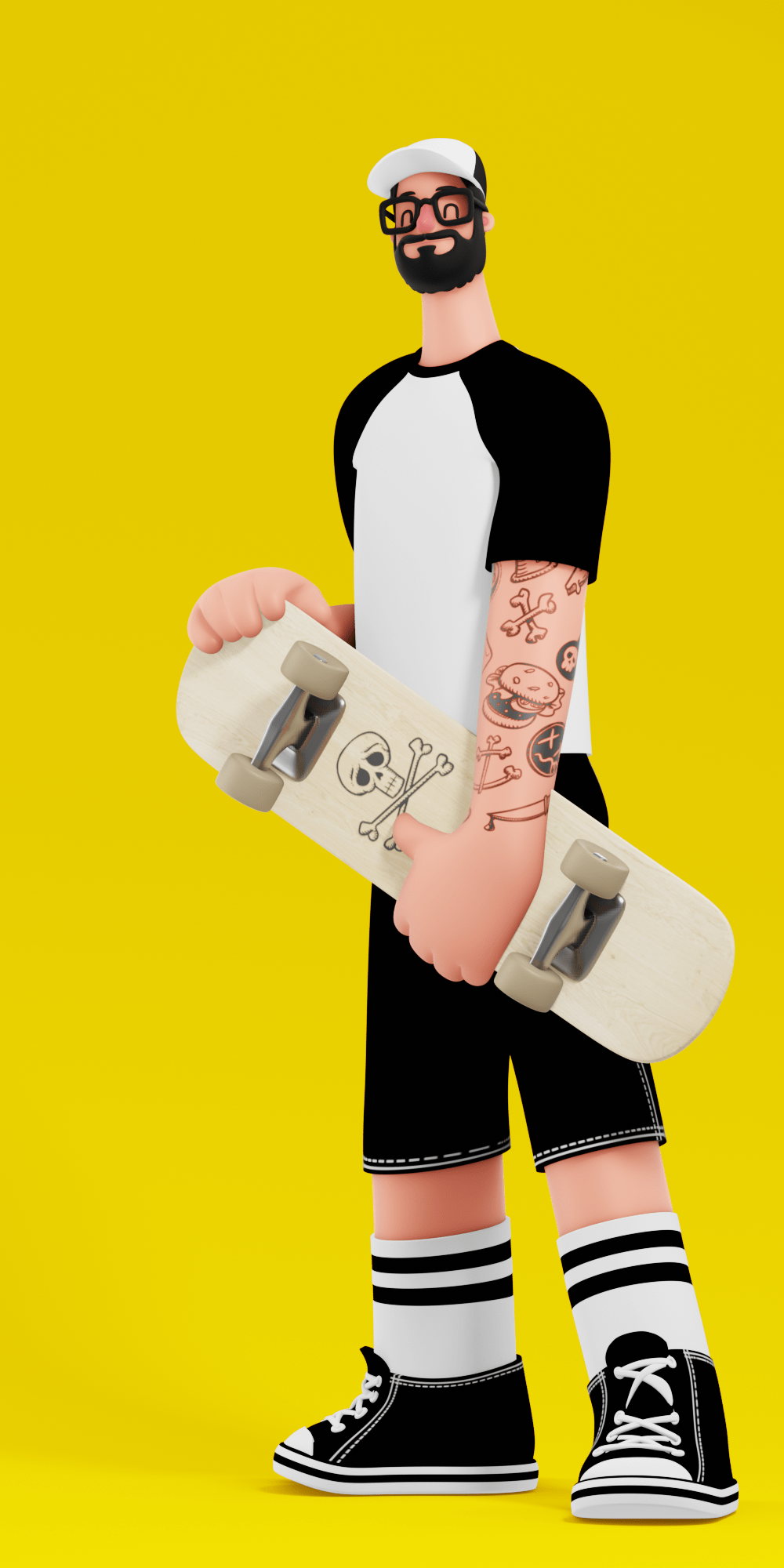 3D ollie ollietrick skate skater tatoo tattoo