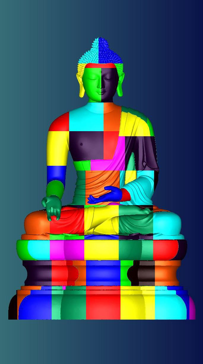 Scale Buddha replica fdm 3d print Bubba Gumps san francisco Sculpt 3d scan model Zbrush statue