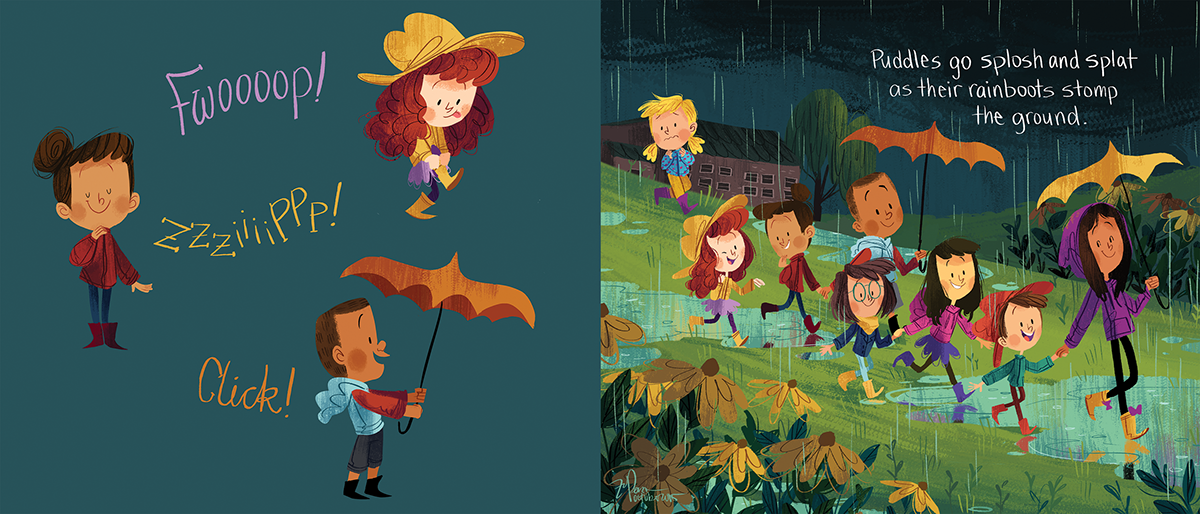 children's book girls rain storm duck SCAD