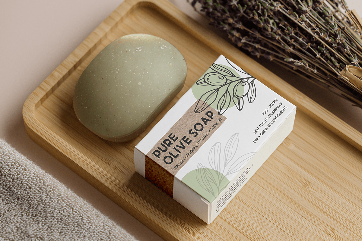 Packaging Design for organic Olive Soap