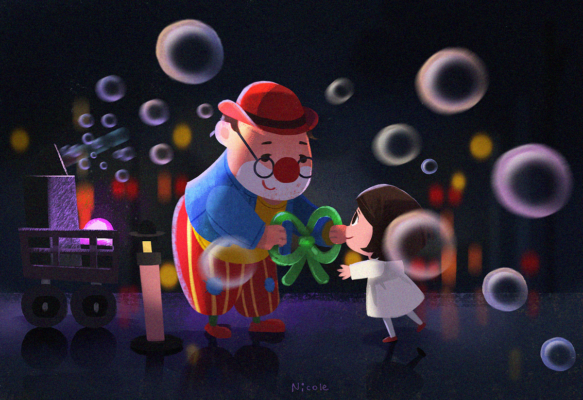 clown balloon craft balloon kid happy thanksgiving new year ILLUSTRATION  children's book night
