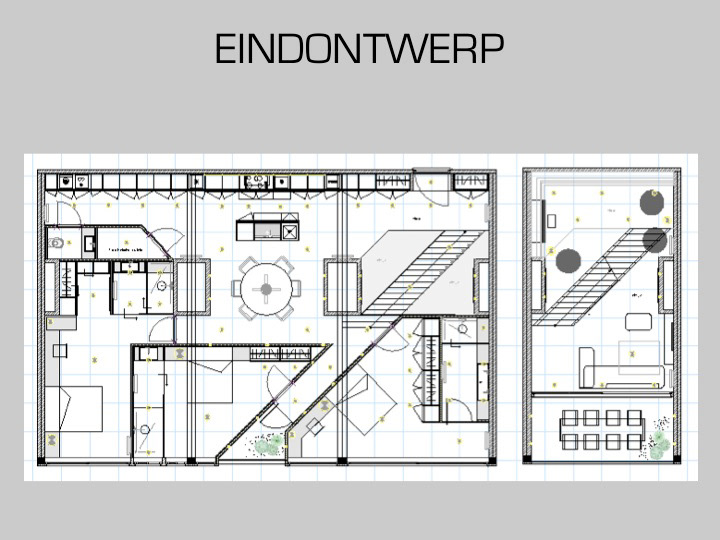 units Interior levels centre living apart together diagonal walls lines spatial