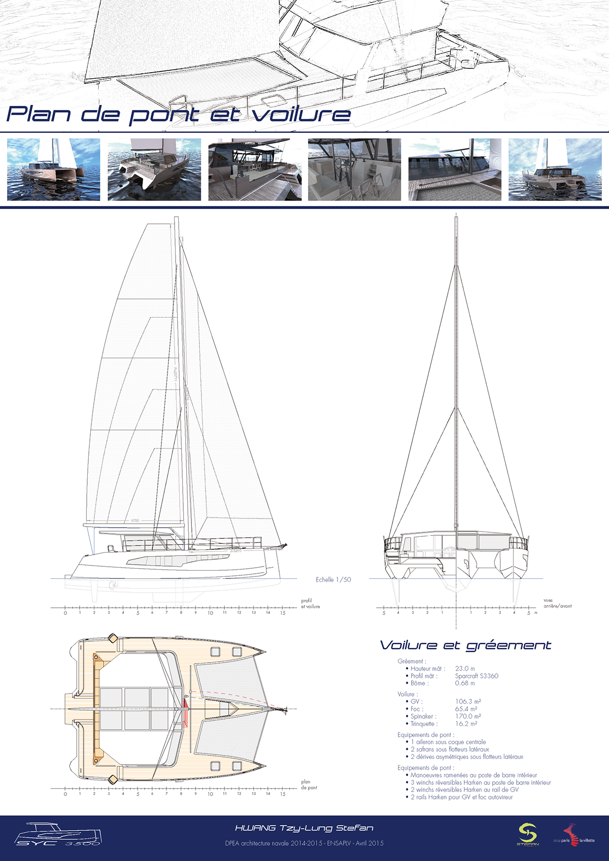 ENSAPLV naval architecture naval yacht boat Sail cruise trimaran