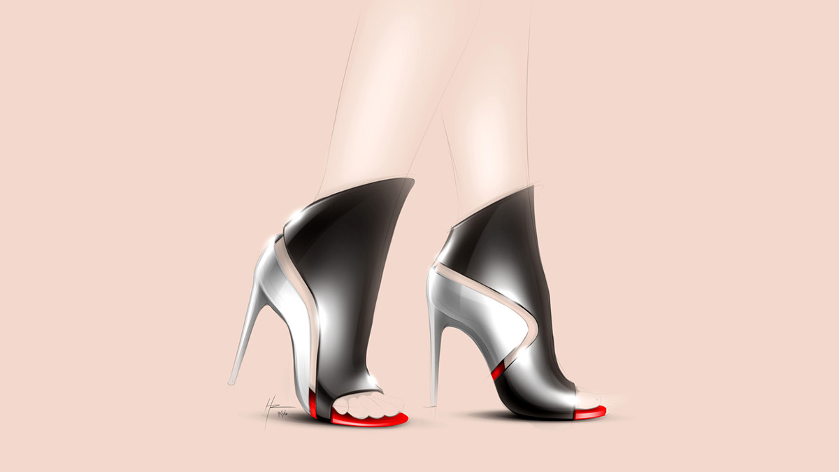 Vector Sketch And Color Womens High Heels Sandals On A Notebook Page  Royalty Free SVG, Cliparts, Vectors, And Stock Illustration. Image 86797003.
