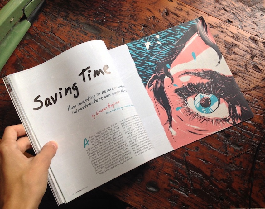 spacing magazine Editorial Illustration Toronto suicide