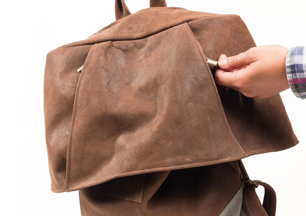sketching Fashion  backpack ILLUSTRATION  design leather cape future industrialdesign