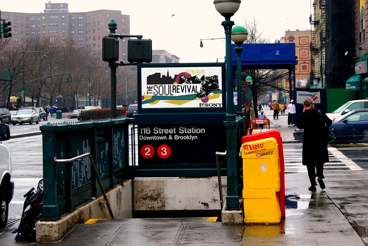 Sony Music Transit Outdoor poster subway takeovers jazz soul black history month