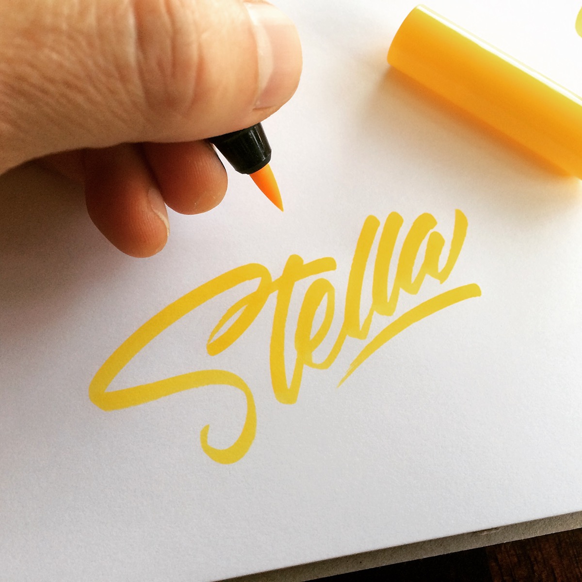 brush pen lettering logo logos corporate idenitity process sketching