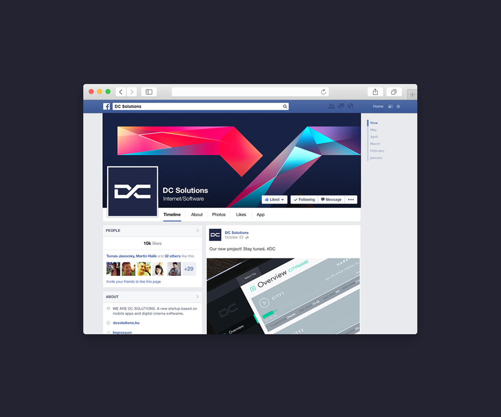 dc solutions Bala design logo Rebrand Web Webdesign UI ux colorful orange blue free Mockup
