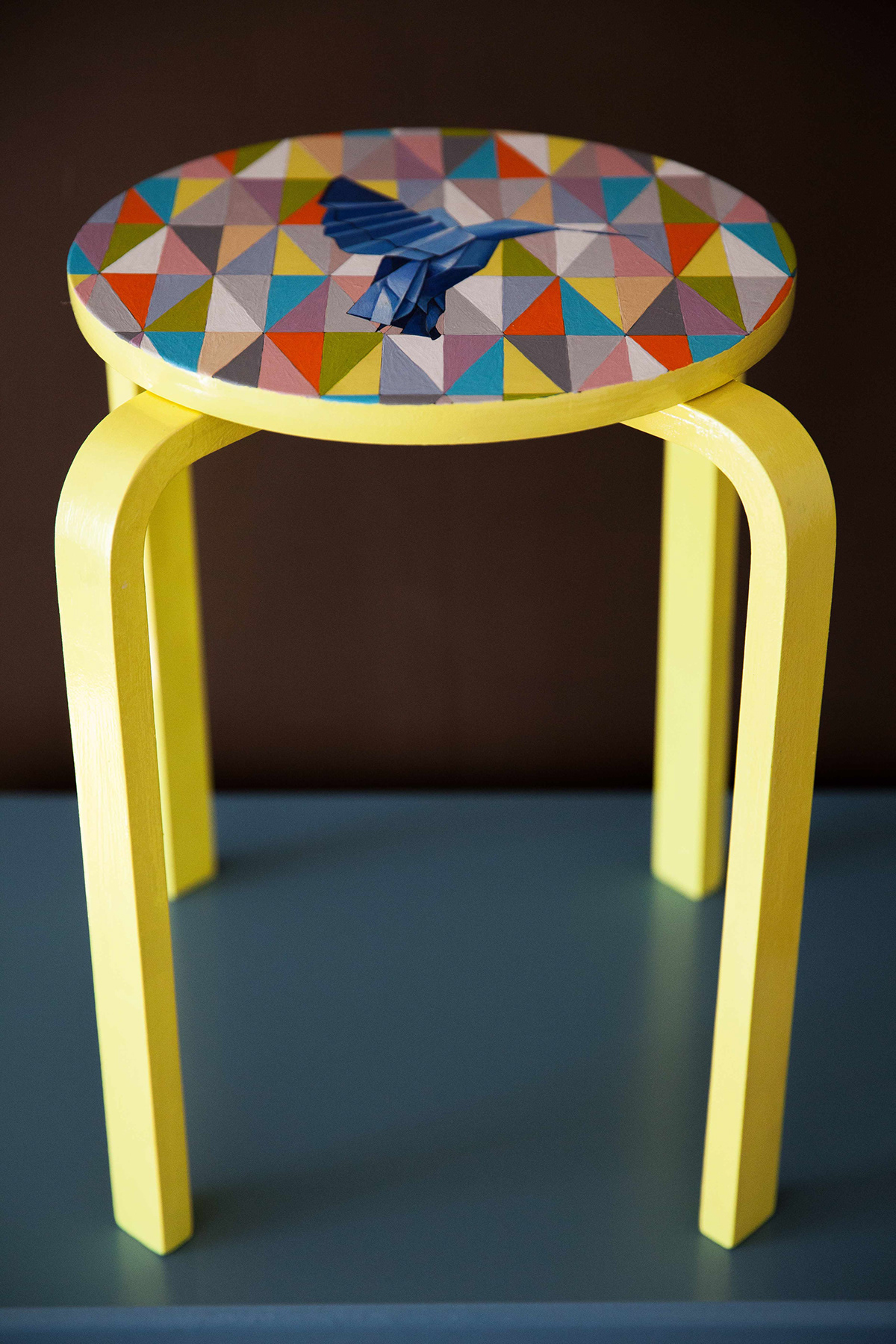 art acrilyc furniture design wood colors geometry ornaments Beautiful