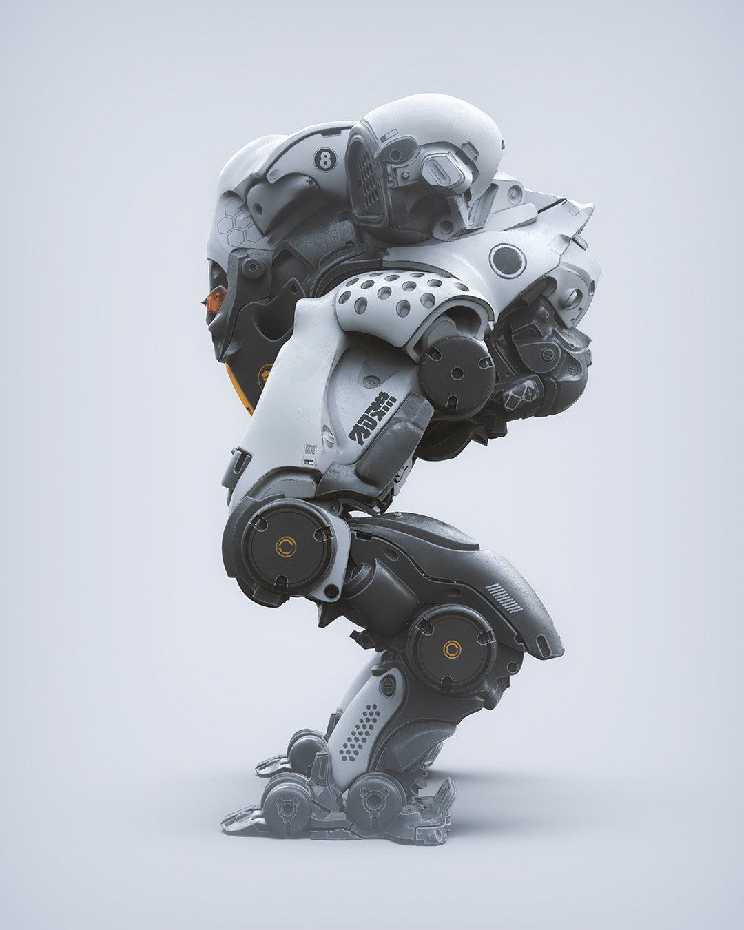3D CGI concept art concept design Cyberpunk HardSurface mech mecha robot Zbrush