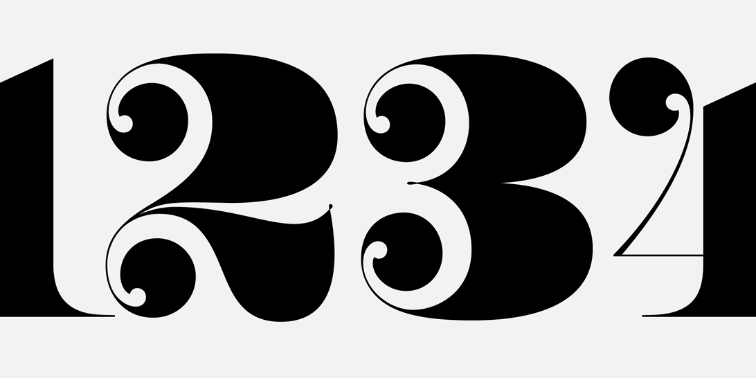 font numbers typedesign number numeral Numerals Typeface