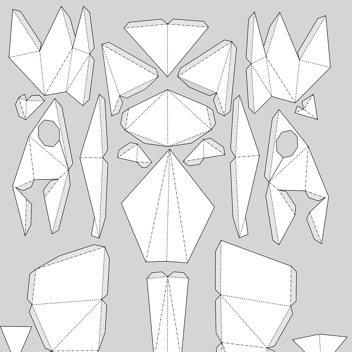 goat paper paper model 3D Modelling 3D sculpture animal digital Paul Cummings mark cummings KNK Air pepakura cinema 4d paper craft