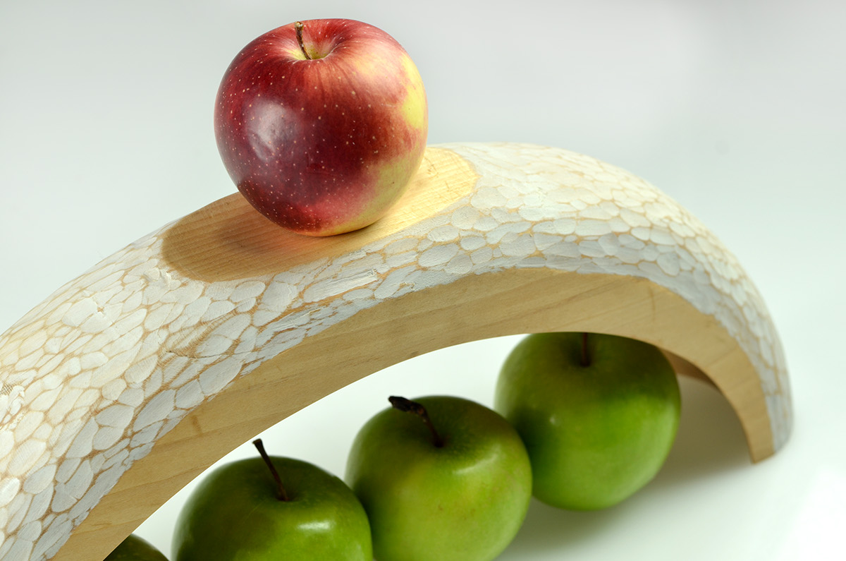 fruit bowl hand carved wood apples risd schoolwork