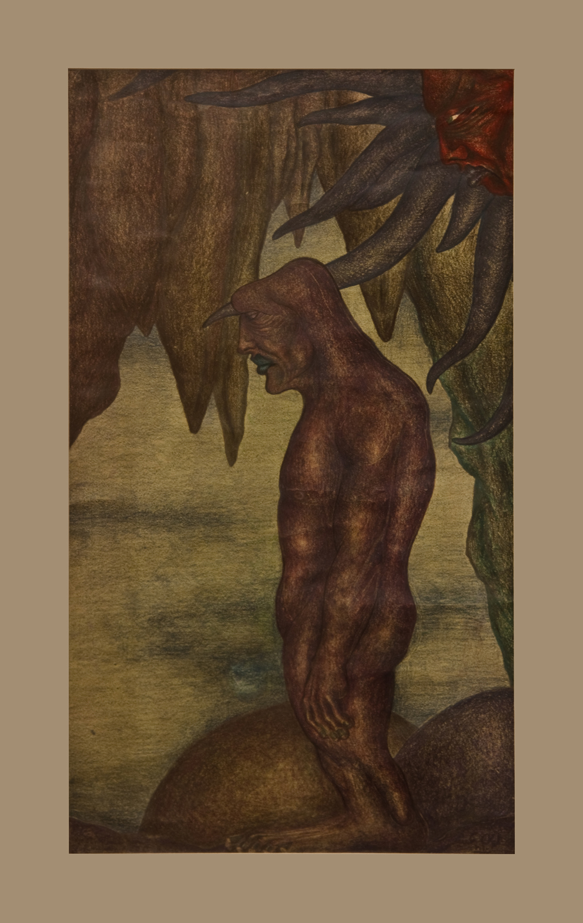 mythology  graphite Drawing   fantasy  creatures figurative  painting dark