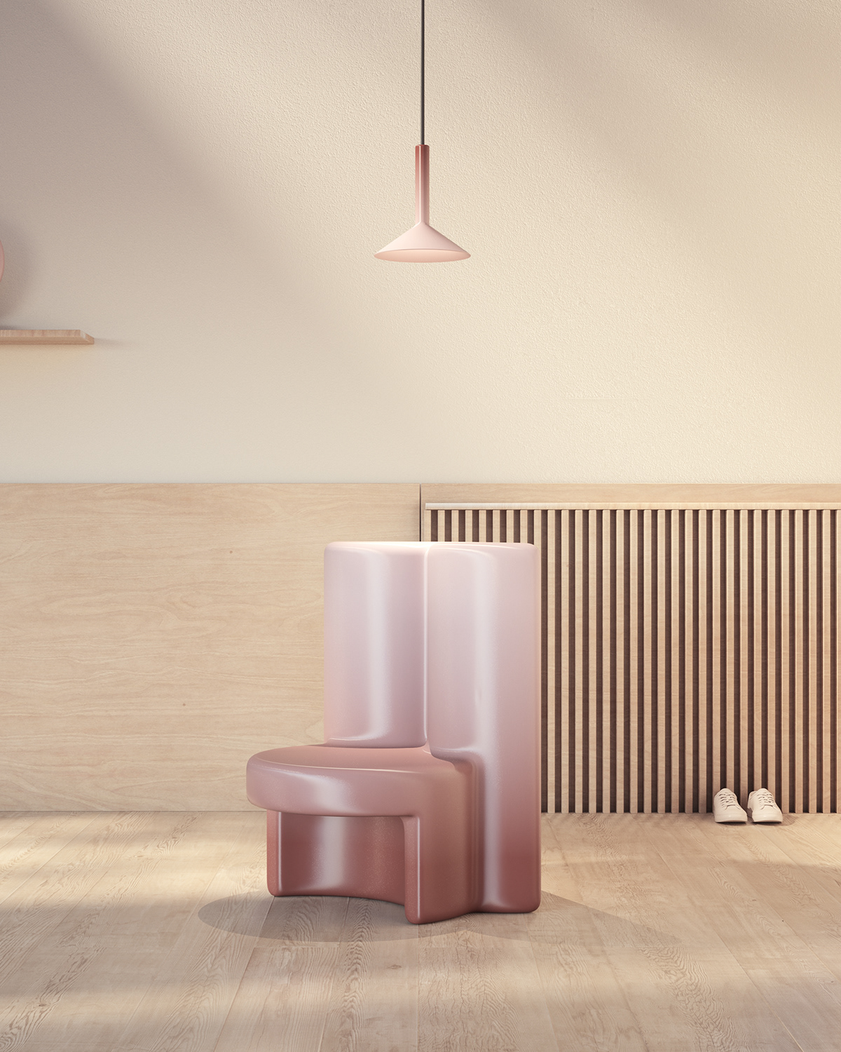 3D chair furniture gradient redshift3d