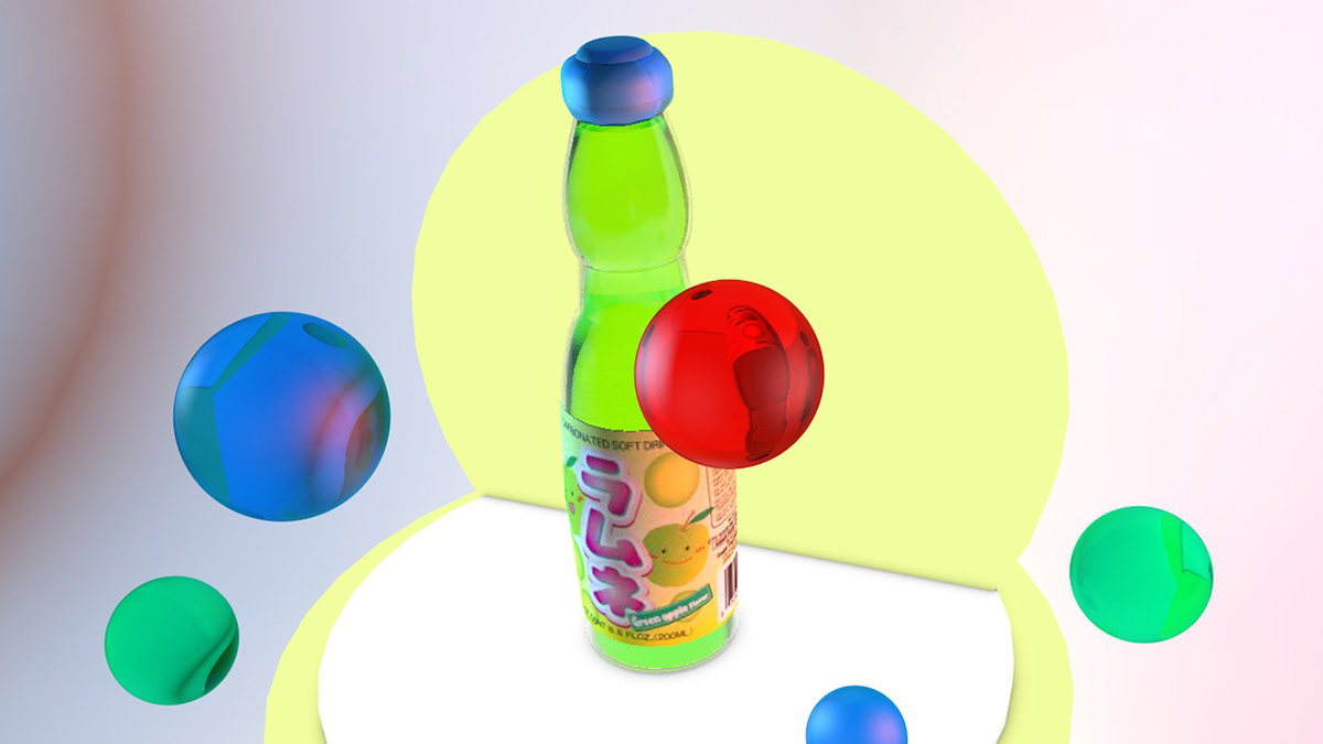 3D bottle product Render visualization